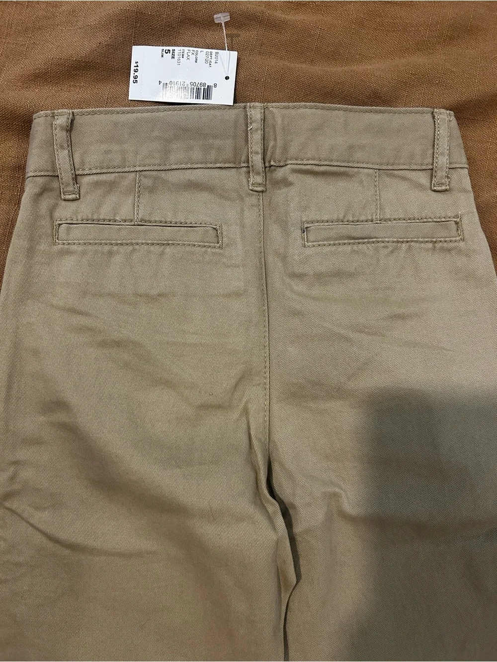 NEW! Lot Of 2 Boys The Children’s Place Khaki Uniform Pants Size 5 Slim